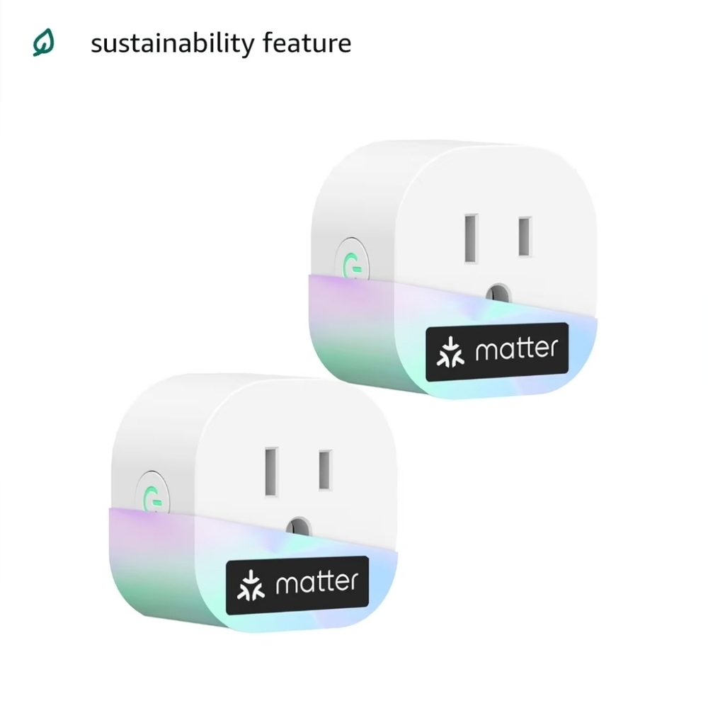 Meross Matter Smart Plug Mini 2-Pack Apple HomeKit Alexa Google WiFi Smart Outle